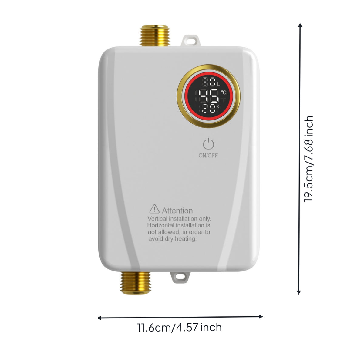 3500W Instant Electric Water Heater 220V Plug-in Water Heater Small Continuous for Tiny Home