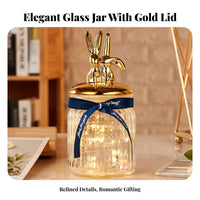 Glass Hope Bottle Creative Gift Fortunate Celestial Jar Cute Lid Storage Bottle Multi-Functional Glass Candy Buffet Jar Elegant