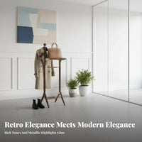 Multi-Functional Floor-Standing Suit Rack Vintage design Garment Stand Multifunctional Organizer Clothing Storage Sturdy and long-lasting for Adults, Professionals, Men, changing area, Walk-in Closet, Office