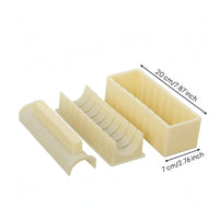 3-Piece Sushi Maker Set Food-Grade Plastic Sushi Mold Set Ribbed Sides Musubi Maker Mold