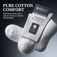 Men's Mid Calf Socks Breathable Lightweight, Crew for Summer Casual Everyday Wear, Moisture Wicking for Young Adults