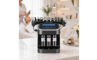 Touchscreen Desktop Skincare Machine Transparent Bottles Countertop Facial Treatment Device Handpieces Facial Skincare Device Black