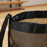 Lightweight Ball Bag with Shoulder Strap Handshands-Free Racket Bag with Mesh Sections Comfortable Mesh Sports Sack Padded for Training