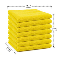 10-Pack Large Microfibre Cloths, 40cm X 40cm Microfibre Cloth for Cleaning Supplies, High Absorbency Quick-Dry Dishwashing Towels