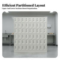Stainless Steel Construction Workshop Tea Cup Cabinet Long-Lasting Employee Cup Storage Cabinet Space-Saving Pigeonhole Storage Unit for Factory Workers, Employees, Students, Break Room, Office, Hospital, School
