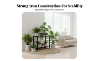 Mobile with casters Multi-Tier Plant Shelf Modern Minimalist design Tiered Rolling Pot Holder Floor-Standing Flower Display Anti for Indoor Gardeners, Apartment Dwellers, Homeowners, Balcony, Living Room, Bedroom, Patio