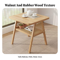 3-Piece Dining Space-savingSaving 3-Piece Wooden Dining Set Stable Construction Household Furniture for Tea Lovers, Homeowners, Balcony, Patio