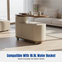 Mobile Tea Cart, Rotating Tea Table, Modern Side Cabinet for Living Room