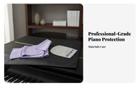 Piano Keyboard Dust Cover PU Leather Piano Protection Set Keyboard Cleaning Cloth