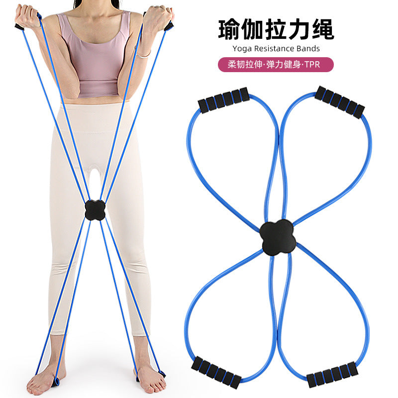 Multifunctional Cross Resistance Band for Yoga and Pilates Stretching