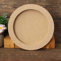 4 Pieces Round Wooden Craft Frame Circular Wooden Craft Frames DIY Paintable Picture Frame Smooth for Crafters, Students, Kids, Classroom