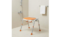 Foldable Folding Shower Chair Rust-Resistant Elderly Shower Bench No Assembly Required for Women, Disabled