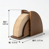 Wooden Coffee Filter Case, Fan-shaped, Coffee Filter Holder, Desktop Storage, Dripper Holder