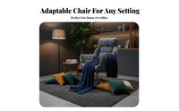 Reclining Backrest Upholstered Armchair with Footrest Luxuriously Cushioned Cushioning Upholstered Recliner with Footrest Padded Cushion Lounge Chair Ergonomic for Home Inactiveice Workers, Students, Young Adults, Bedroom, Dorm Room, Leisure Time