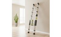 Telescopic Ladder Aluminum Extension Ladder Foldable for Homeowners, Contractors, Home Maintenance, Renovation, Installation