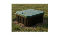 Easy Installation Solenoid Valve Protection Box Long-Lasting PE Plastic Underground Sprinkler Valve Box Wear-Resistant Green Lid Blends with Grass for Landscapers, Gardeners, Garden, Yard