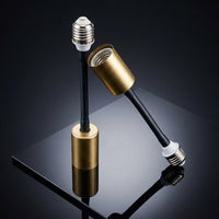 Home Improvement Metal E27 Lamp Holder with Flexible Hose, Extra Long 68.5cm E27 Bulb Holder, Table Lamp Fittings Kit, Black Rubber Lamp Cup