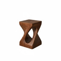 Solid Wood Tree log Stool Rustic Design Tree log Seat adaptable Side Table Multifunctional for Guesthouse Owners, Interior Decorators, Gift Givers, Living Room, Entryway, Bedroom, Balcony