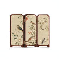 Mini Desktop Folding Screen Traditional Mini Folding Screen Tri-Fold Decorative Plaque Foldable Three-Panel Divider Compact