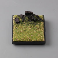 Miniature Diorama Base Green Grassy Grassland Diorama Base Stony Ruins Miniature Scene Base