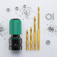 Knurled Grip Telescopic Bit Adapter Titanium-Plated Electric Wrench Adapter Precision-Made Hex Female Connector Sturdy