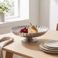 Fruit Bowl with Pedestal Decorative Pedestal Bowl Elevated Serving Dish for Dining Table, Kitchen Counter