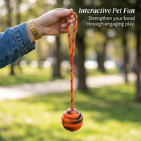 Durable Rubber Dog Chew, Interactive Pet Training Ball, Teeth Cleaning Molar Rope, Puppy Bite Resistant Plaything, 168g