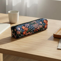 pencils Pouch Large Capacity Floral Stationery Bag Material Embroidered Cosmetic Bag for Girls, School