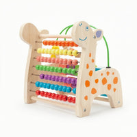 Wooden Abacus with Beads Colorful Wooden Counting Frame with Beads Bead Frame Hands-on Educational Toy Traditional