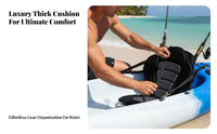Padded Kayak Seat with Back Support Ergonomic Design Padded Kayak Seat Anti-Slip Bottom for Kayakers, Canoeists, Kayaking, Canoeing, Paddleboarding