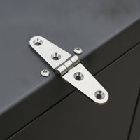 316 Stainless Steel Strap Hinge Marine Grade Hinge with Screws Hardware Mirror Polished for Boat Owners, Builders, Yacht, Cabinet