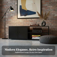 Minimalist Design Low-Height Cabinet with Shelves Multi-Layer Storage TV Stand Strong Load-Bearing Living Room Furniture Easy to Clean for Homeowners, Renters, Adults, Entertainment Area, Bedroom