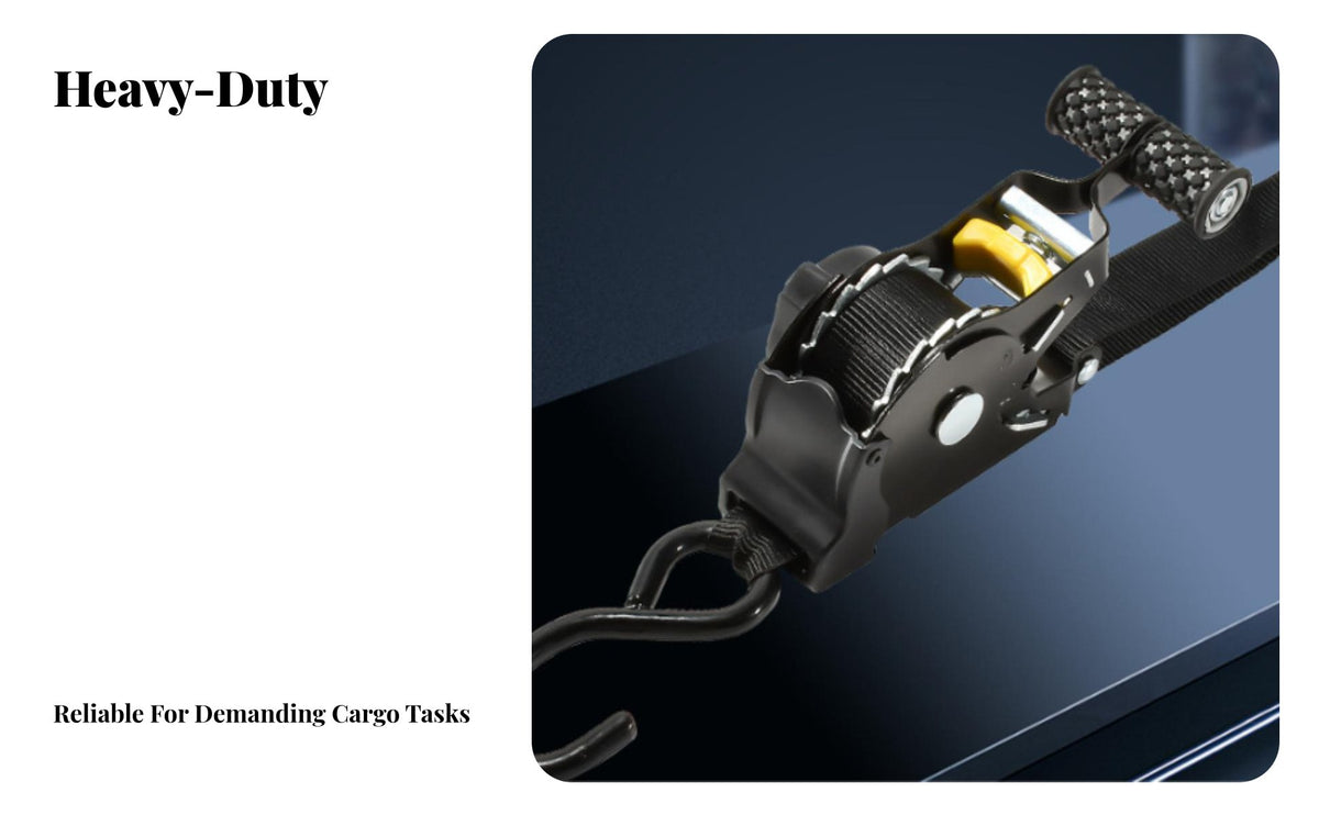 Retractable Ratchet Strap Knot Self-Retracting Cargo Strap Quick Release for Truck Owners, Landscapers, Trailer, Moving, Roof Rack