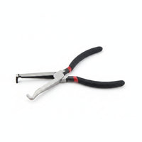 Heat-Treated Automotive Cutting Plier Forged Serrated Cutting Plier Curved Handles Long Reach Wire Snips for Auto Repair, Small-Space Work