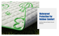 Thick Outdoor Mat, Camping Moisture-Resistant Blanket, Beach Mat, Foldable Tent Ground Pad, Water-Resistant, Geometric & Cartoon