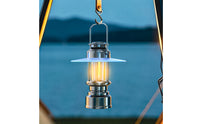Stepless Dimmable Rechargeable Lantern with Handle Waterproof Vintage Camping Lantern Easy to Carry USB Camping Light Water-Resistant for Emergency