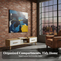 Light Luxury & design 2-Tier glass tablesurface Multi-Functional Nightstand space-efficient home design Furniture Sturdy Construction for Apartment Dwellers, Homeowners, Students, Beside Sofa, Living Room, Bedroom, Small areas