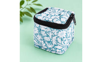 Soft-Sided Cube Storage Bag with Zipper Lightweight Quilted Makeup Bag Puffy Essential Oil Case Secure for Travelers