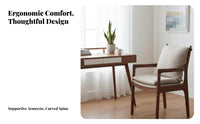 Nordic Design Wooden Armchair sturdy Wood Frame Single Person Seat Modern Minimalist design Indoor Furniture Ergonomic spinerest for Apartment Dwellers, Homeowners, Professionals, Dining Room, Home Office, perusing corner, Small Spaces
