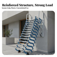 Folding Loft Ladder Space Saving Foldable Attic Stairs Heavy Duty Retractable Attic Stairs for Homeowners, DIY Enthusiasts, Villa, Outdoor, Indoors