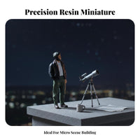 Stargazing Family Figurine High Intricacy Sand Table People Prop Resin Miniature Person Highly Detailed Resin Miniature Scene