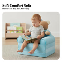 Plush & Soft Creature Flip-Open Sofa Comfortable Foam transformable Flip-Open Lounger Lightmanufacturersight Toddler Couch Machine cleanable Cover for Toddlers, Preschoolers, Parents, Kindergarten, perusing, Playroom, Living Room