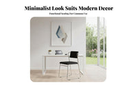Minimalist Design Sled Base Visitor Chair Ergonomic Backrest Armless Sled Base Chair Easy-to-Clean Upholstery Office Furniture High Weight Capacity for Conference Attendees, Students, Visitors, Training Room, Lobby