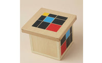 Child-Centered Cube Sensorial Wooden Cube Colorful Geometric Puzzle for Preschool, Classroom