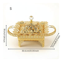 Fruit Bowl with Lid Openwork Hollow Carved Basket Multi-Use for Weddings