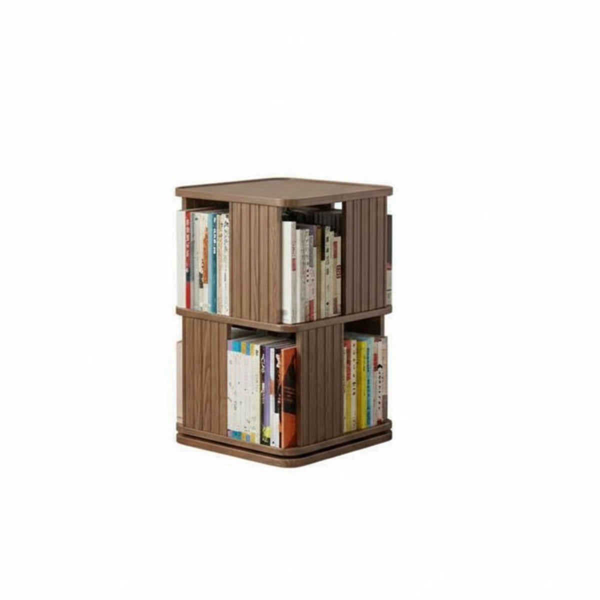 Space-Saving Design 360 revolving book shelf flexible Use Revolving Book Tower Large Capacity book shelf Stable Base for Children, Students, Parents, Living Room, Playroom, Bedroom, Corner