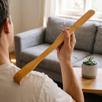 Bamboo Back Scratcher and Head Massager with Extendable Rake