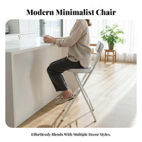 Foldable Fold-up Bar Seat Space-Saving High Stool Portable Counter Chair With Backrest for Business Owners, Apartment Dwellers, Small Spaces, Kitchen, Office, Events