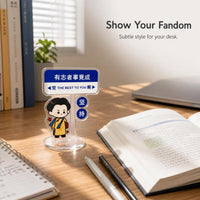 Motivational Cartoon Celebrity Mini Standee for Desk Decoration and Student Inspiration