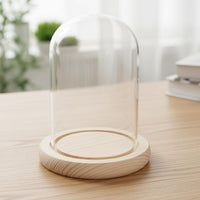 Glass Display Dome Crystal Clear View Transparent Cloche Dome Desktop Display Cover Minimalist Design House Decoration Handmade